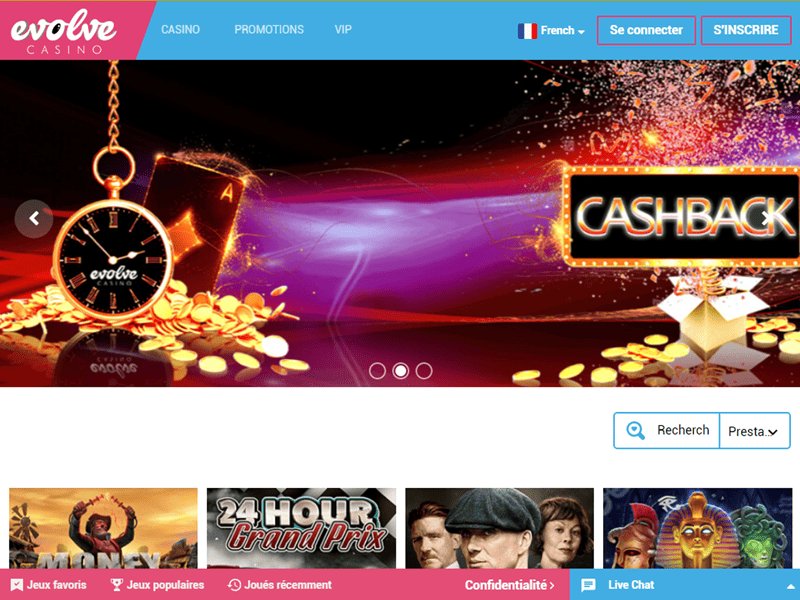 Découvrez avis evolve casino